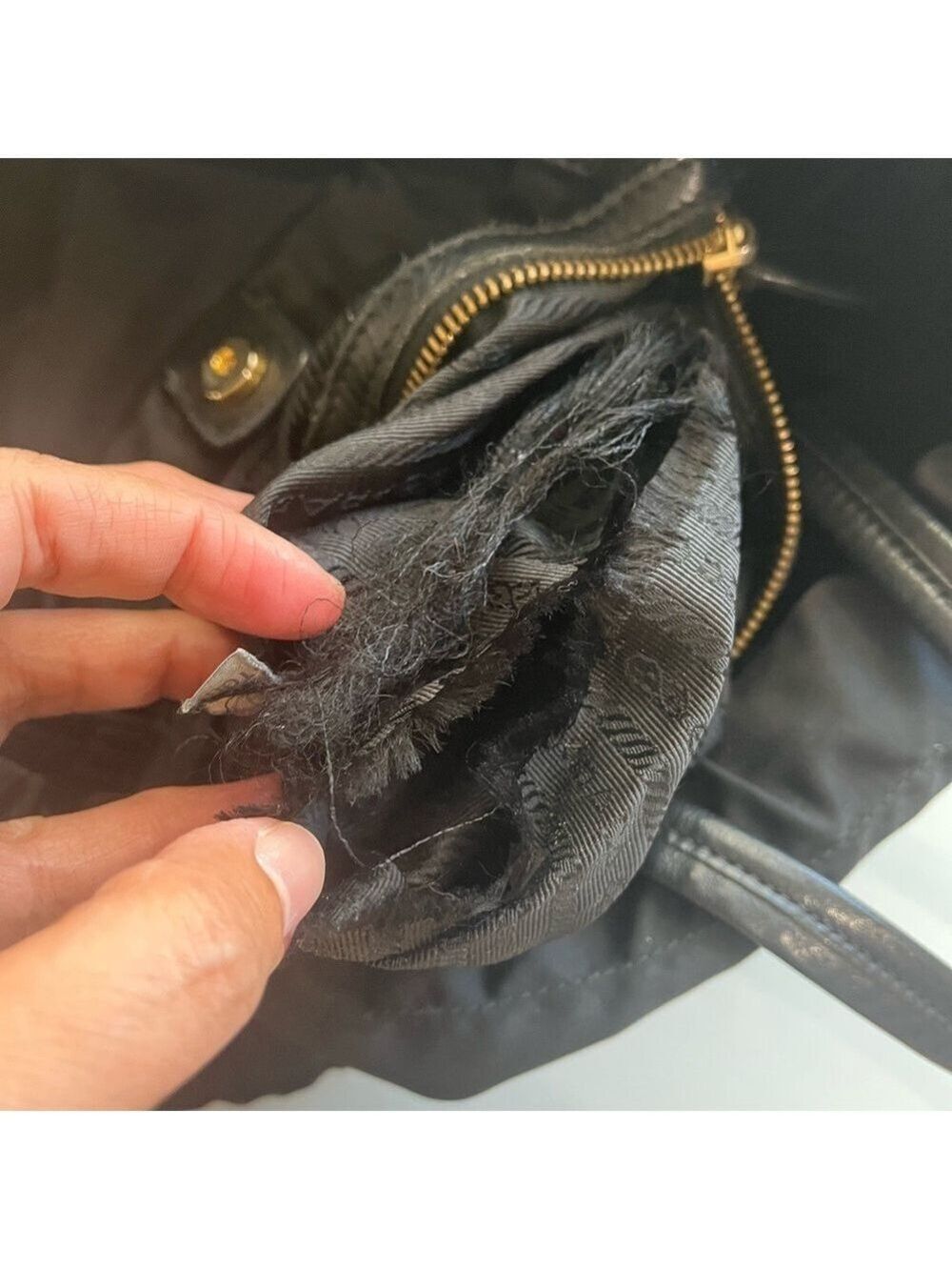 PRADA BLACK TESSUTO JACQUARD TOTE - Picture 9 of 15